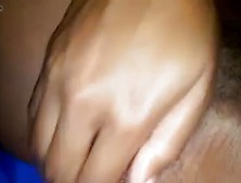 Ebony Teen Finger Fucks Her Creamy Cunt