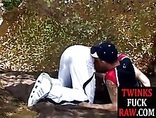 Twink Amateur Barebacking Bottom After Outdoor Blowjob