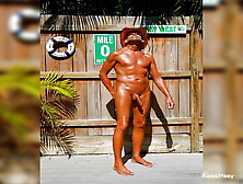 Naked Cowboy In Key West