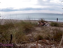 French teacher Lady Bj Homemade on Nude Beach public front stranger with Sperm shot - MissCreamy