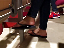 Perfect Candid Feet In Flip Flops - Laura Matrick