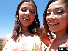 JulesJordan. com - Three-some Heaven With Latin chick Goddesses Xxlayna Marie & Kylie Rocket