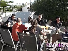 Alexa's breakfast is DICKS!!. Hot outdoors orgy and masturbation
