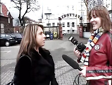 A real whore who has her big boobs photographed on the street while she goes to fuck with her partner