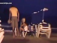 tapes a blonde partyslut riding her one night stand at a spanish beach