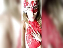 Oh Yes!!! Real Amateur Homemade Hot Wife Anastasia In Red Mask