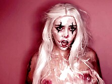 clown CREAM PIE on face