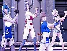 [Mmd] Glide Marie Rose Mai Shiranui Tamaki Kasumi Doa Charming Sexy Erotic Dance 4K 60Fps