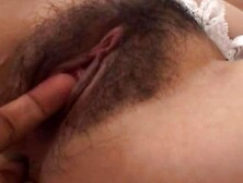 Amazing hairy Japanese girl posed