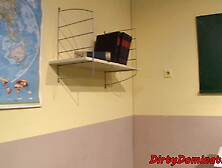 Tiedup schoolgirl punished in detention