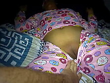 my sweet stepniece wanted me to visit her at her bedroom and got so horny that she let me cum in her shaved pussy