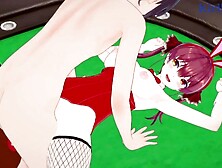Houshou Marine (Bunny Chick) and I have intense sex in the casino. - Hololive VTuber Anime