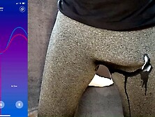 Big hands free facial in through pants