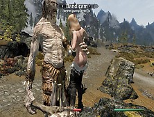 【スカイリム】痴女騎士が巨人に挑んだ結果・・・【Skyrim】