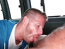 Lucky Gay Gets To Suck Hard Cock In Boys Bus