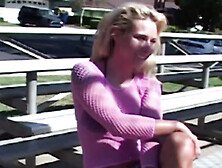 Slim Blonde with Fake Boobs and High Heels Is Being Brought Home and Nailed Hard