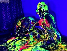 UV Gas Mask Latex Gimp Double Butt Sex Fisting with Patricia and Maz Morbid