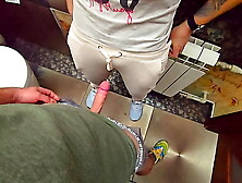 Stranger jizz in my panties in restaurant toilet