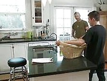 Gay Roommates Fuck In Kitchen