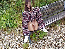 Nemibdesire - Italian Girl Masturbating On The Bench