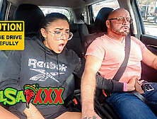 Please Drive Safe! Cute Latina Krista Reves Gets Fucked In The Car For Salsaxxx