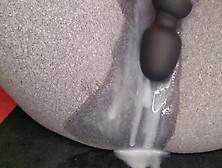 Vibrator Cumming In Leggings After Enormous Cream Pie