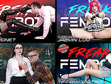 Freaky Fembots Compilation With Tiffany,  Jazmin,  Lily,  Charma Kelly