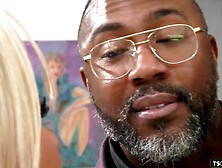 Large bazookas tgirl Brittney Kade pleases her ebony sugardaddy