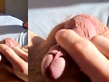 Thick,  Fat,  Hard Banded Cock Comes Without Squirting During Horny Banding Session