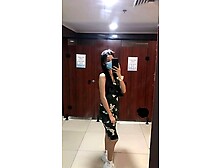 Risky Filipina pussy fingering in the shop while no customer was around