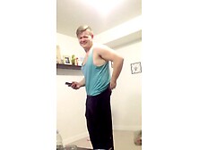 Guy naked in front of friend