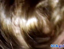 Svensk avsugning video med en fantastisk blondin