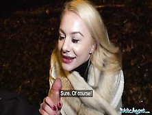 Public Agent Hot Blondes Taut Shaven Snatch Filled With Cum