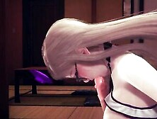 Striking 3D blonde with a killer body fucked in her sexy lingerie