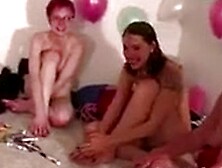 Lesbian Amateurs In Dare Party Strapon Action