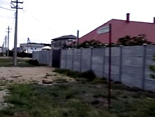 Nylon business lady below leather raincoat