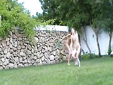 Czech Chicks Watersports In The Garden