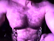 Hairy Hunk Pig - Nipple Clamps And Massive Balls