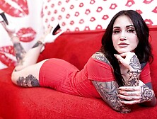 Raven-haired chick Demi Morgan knows how to suck a long dick