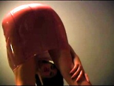 Latex Undress Tease and Snatch Rubbing
