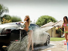 Amazing babes passion posed outdoor