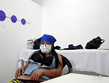 Horny Nurse Records Herself Opening Her Ass