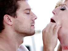 Sexy Chick On Couch With Pink Pussy Gets A Deep Anal Creampie.