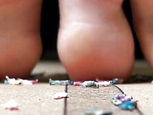 Giantess Smashing Little People On Yoga Mat