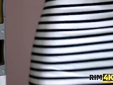 RIM4K.  Redhead catches her chap watching VR porn and surprised with rimjob