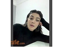 Young girl showing off her boobs