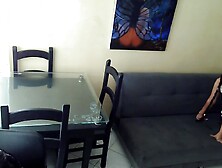 I screw my lover with my arne on the bed in my stepsister's office