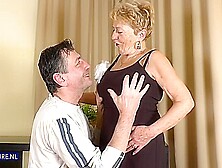 Marina T.  Is A 70 Year Old Cockhungry Grandma Who Wants To Nail The Neighbors Hard Male Pole Off! - Blowjobs