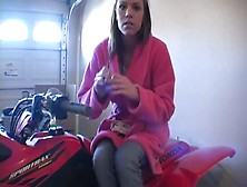 Milf Smoking In Garage