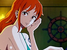 Blonde Nami The Treasure Hunter craves hardcore sex, but can't get it inside her until she's satisfied